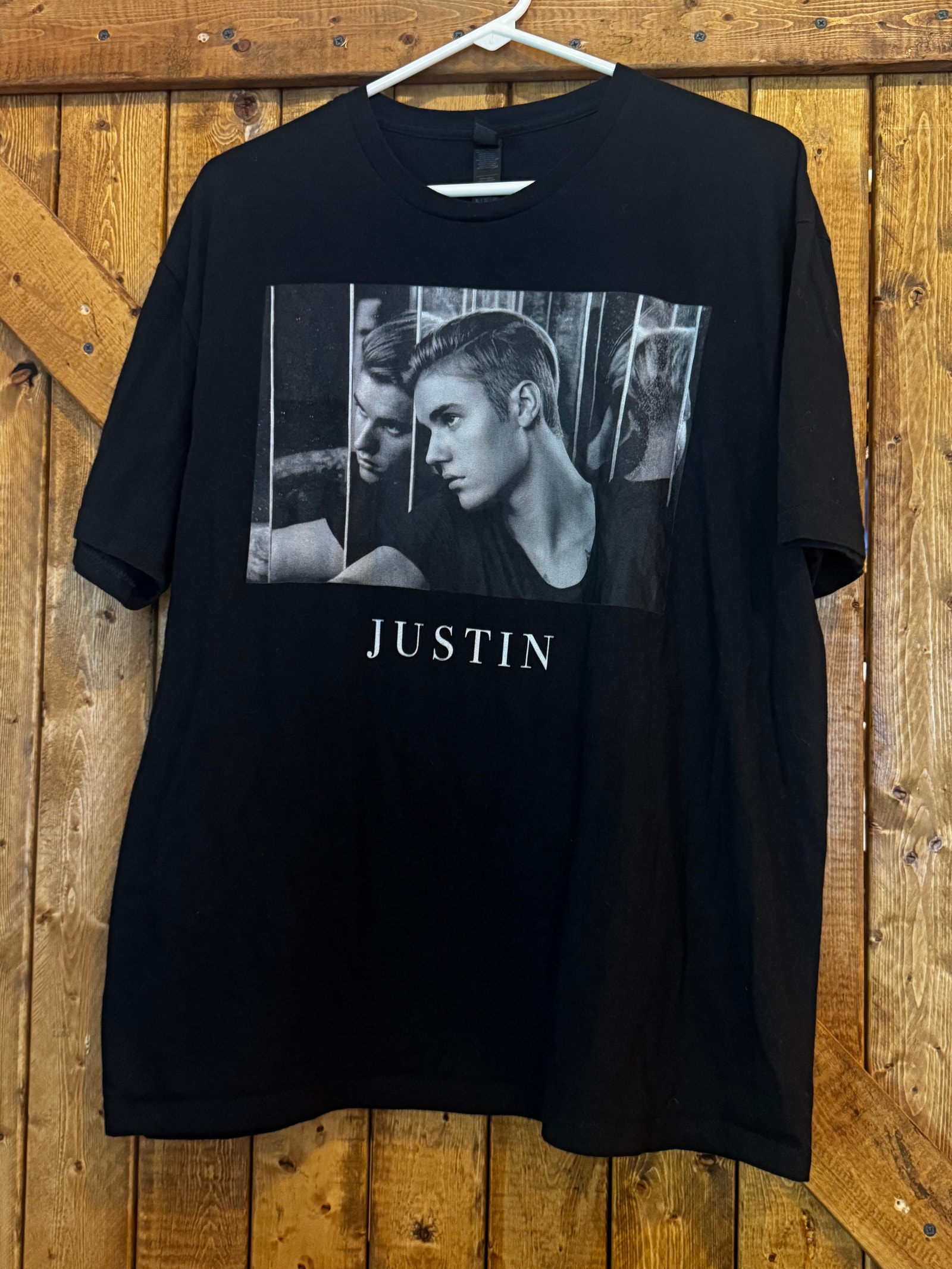 Justin Bieber Official Reflection Photo B&W Band T-Shirt Merch Album Music Xl